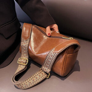Vintage بولي Leather جلد بوسطن المرأة حقيبة يد صغيرة ومحفظة موضة مصمم حقيبة كروسبودي الإناث عادية السفر وسادة حقيبة الكتف