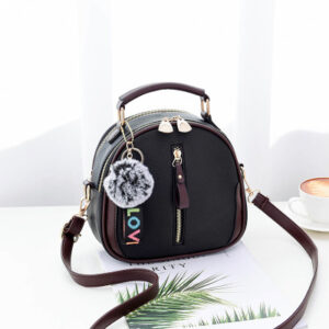 بو الجلود حقيبة الكتف Crossbody للنساء ، وحقائب اليد الصغيرة ، وتصميم كرة الشعر ، وأكياس السيدات الفاخرة رسول ، والأزياء حمل
